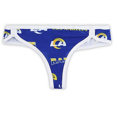 Women's Concepts Sport Royal/White Los Angeles Rams Breakthrough Knit Thong
