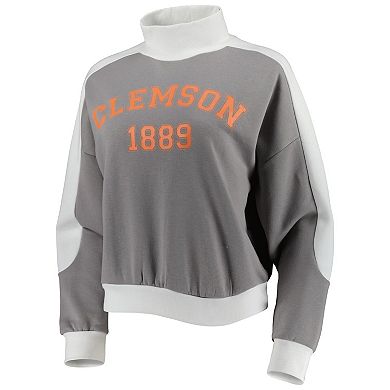 Women's Gameday Couture Gray Clemson Tigers Make it a Mock Sporty Pullover Sweatshirt
