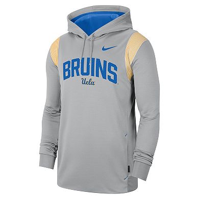 Men's Nike Gray UCLA Bruins 2022 Game Day Sideline Performance Pullover Hoodie