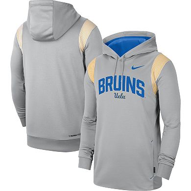 Men's Nike Gray UCLA Bruins 2022 Game Day Sideline Performance Pullover Hoodie