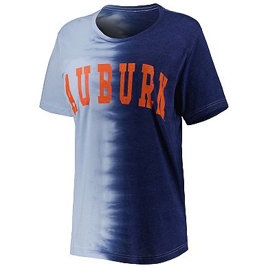 Women's Gameday Couture Navy Auburn Tigers Find Your Groove Split-Dye T-Shirt