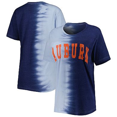 Women's Gameday Couture Navy Auburn Tigers Find Your Groove Split-Dye T-Shirt