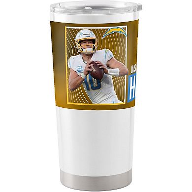 Justin Herbert Los Angeles Chargers 20oz. Player Stainless Steel Tumbler