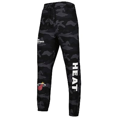 Men's New Era Black/Camo Miami Heat Tonal Joggers