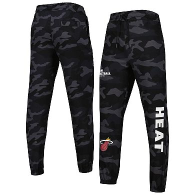 Men's New Era Black/Camo Miami Heat Tonal Joggers