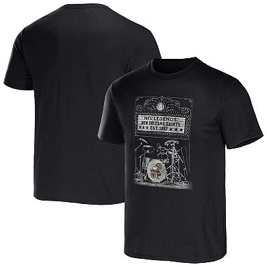 Men's NFL x Darius Rucker Collection by Fanatics Black New Orleans Saints Band T-Shirt