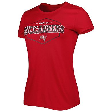 Women's Concepts Sport Red/Pewter Tampa Bay Buccaneers Badge T-Shirt & Pants Sleep Set