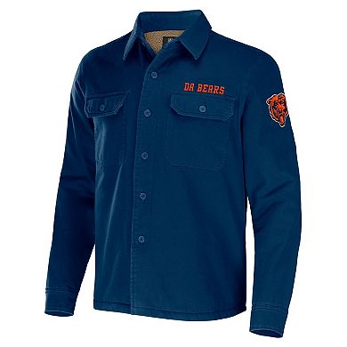 Men's NFL x Darius Rucker Collection by Fanatics Navy Chicago Bears Canvas Button-Up Shirt Jacket