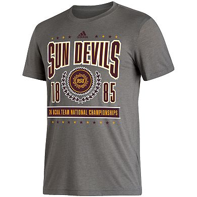 Men's adidas Heathered Charcoal Arizona State Sun Devils 24 NCAA Team National Championships Reminisce T-Shirt