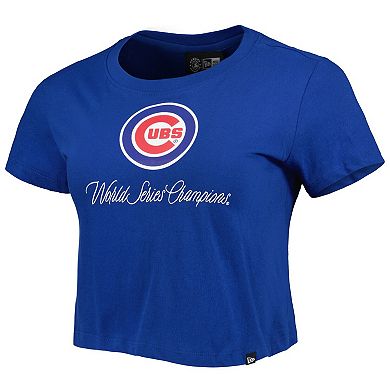 Women's New Era Blue Chicago Cubs Historic Champs T-Shirt