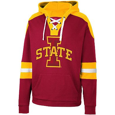 Men's Colosseum Cardinal Iowa State Cyclones Lace-Up 4.0 Pullover Hoodie