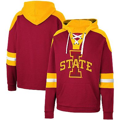 Men's Colosseum Cardinal Iowa State Cyclones Lace-Up 4.0 Pullover Hoodie