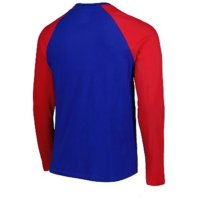 Men's New Era Royal Buffalo Bills Current Raglan Long Sleeve T-Shirt