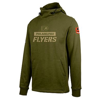 Men's Levelwear Olive Philadelphia Flyers Thrive Tri-Blend Pullover Hoodie