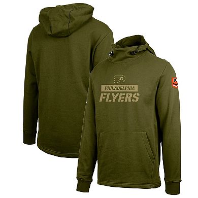 Men's Levelwear Olive Philadelphia Flyers Thrive Tri-Blend Pullover Hoodie