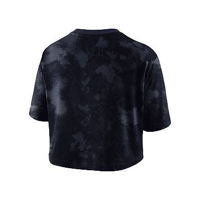 Women's Nike Navy Penn State Nittany Lions Tie-Dye Cropped T-Shirt