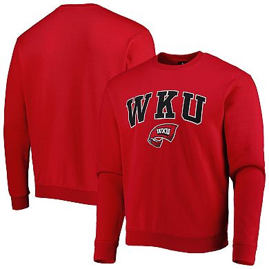 Men's Colosseum Red Western Kentucky Hilltoppers Arch Over Logo Pullover Sweatshirt