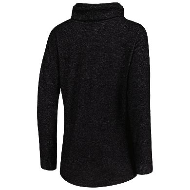 Women's Heathered Black Atlanta United FC Cuddle Tri-Blend Pullover Sweatshirt