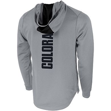 Men's Nike Gray Colorado Buffaloes 2-Hit Performance Pullover Hoodie