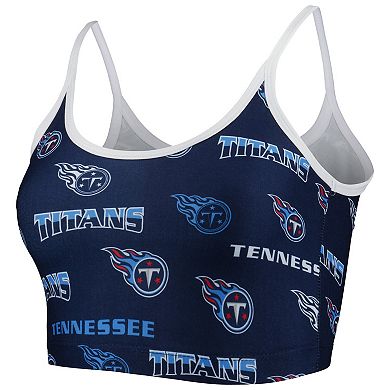Women's Concepts Sport  Navy Tennessee Titans Breakthrough Allover Knit Lounge Bralette