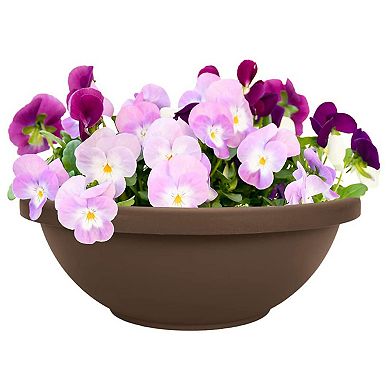 The Hc Companies Gab18000e21c006lrtox 18 Inch Garden Bowl Planter, Chocolate