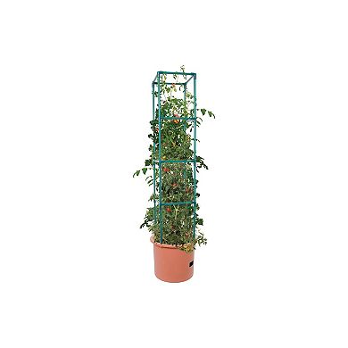 Hydrofarm Tomato Garden Pot w/4 Foot Trellis Tower & GROW!T Coco Coir Mix Block