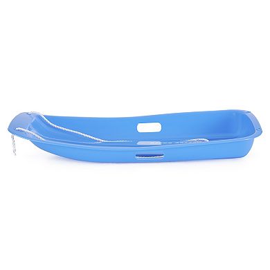 Slippery Racer Downhill Sprinter Kids Plastic Toboggan Snow Sled, Blue (2 Pack)