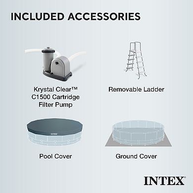 Intex Prism Frame 20ft x 52in Above Ground Pool, Lounger Float (2 Pack) & Cooler