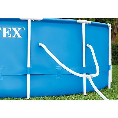 Intex 12' x 30" Metal Frame Swimming Pool w/ Filter Pump & Pool Maintenance Kit