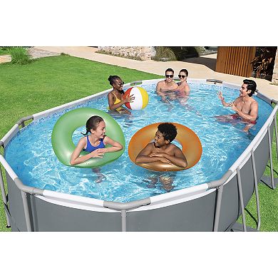 Bestway Power Steel 16' x 10' x 42" Rectangular Above Ground Swimming Pool Set