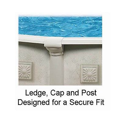 Aquarian 15' x 52" Khaki Venetian Round Above Ground Backyard Swimming Pool