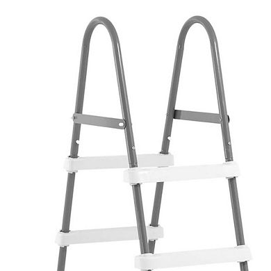 Intex 10ft x 30in Metal Frame Above Ground Pool & Intex Steel Frame Pool Ladder