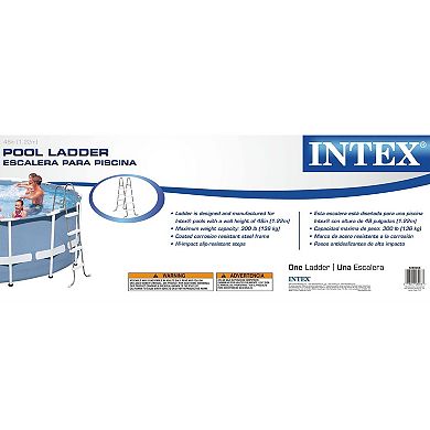 Intex 10ft x 30in Metal Frame Above Ground Pool & Intex Steel Frame Pool Ladder