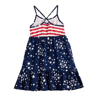 Baby & Toddler Girl Jumping Beans® Patriotic Tiered Cami Dress