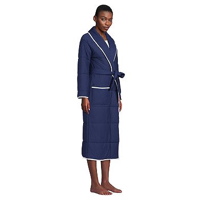Women's Lands' End Quilted Long Robe