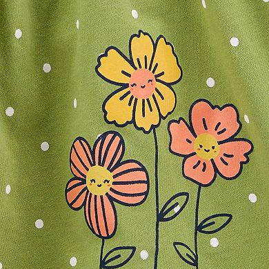 Baby Girl Carter's Polka Dot Flower Dress & Diaper Cover Set