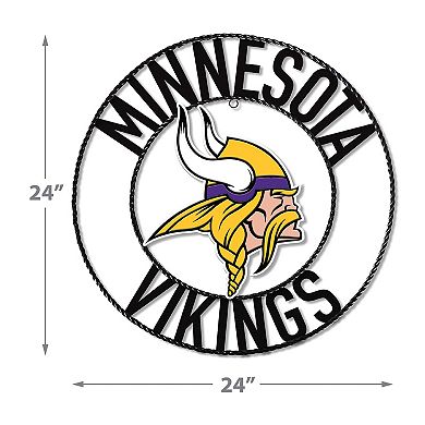 Minnesota Vikings Wrought Iron Wall Art