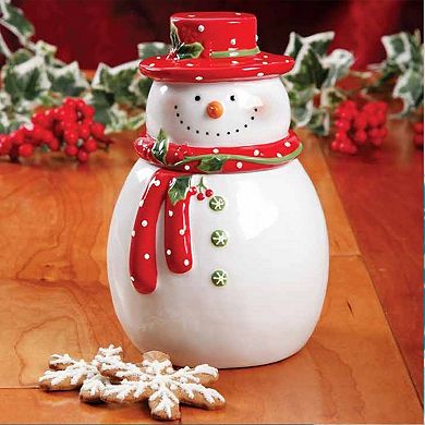 Gibson Home Jolly Plenitude 7.5" Snowman Cookie Jar