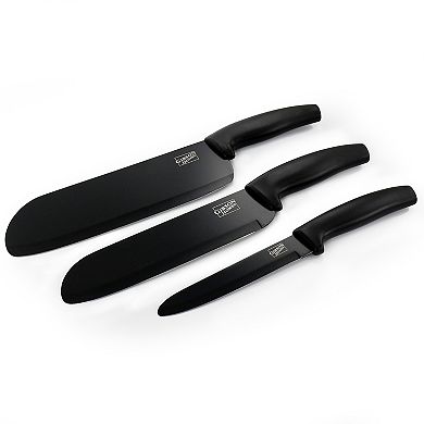 Gibson Everyday Edge Craft 4 Piece Nonstick Stainless Steel Cutlery Set with Cutting Board