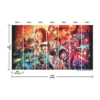 Netflix Stranger Things The Upside Down Wall Decals Mural 7-piece Set by RoomMates