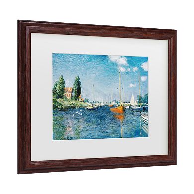 Claude Monet Red Boats at Argenteuil Framed Wall Art