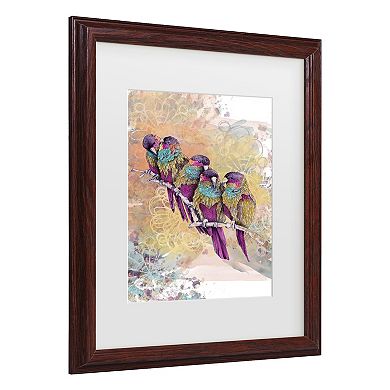 Purple Parrots Framed Wall Art