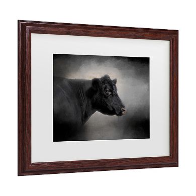 Portrait Of The Black Angus Cow Framed Wall Art