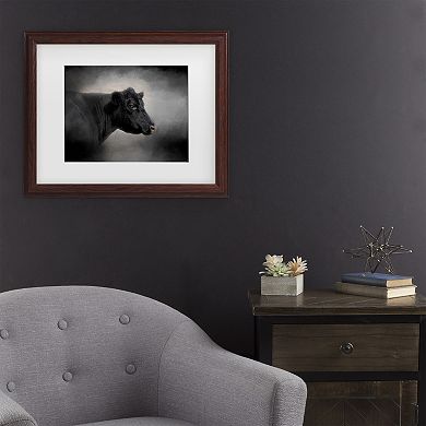 Portrait Of The Black Angus Cow Framed Wall Art