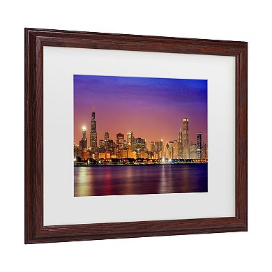 Chicago Dusk Skyline Framed Wall Art