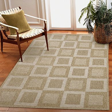 Liora Manne Orly Squares Indoor Outdoor Rug