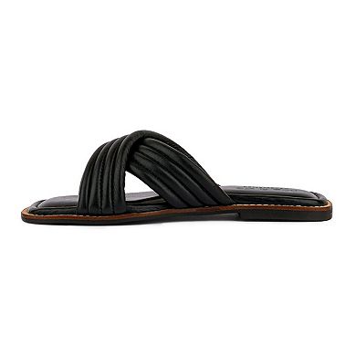 Rag & Co Eura Women's Leather Slide Sandals