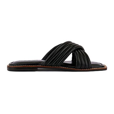 Rag & Co Eura Women's Leather Slide Sandals