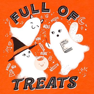 Toddler Girl Carter's 2-Piece "Full Of Treats" Halloween Top & Leggings Pajama Set