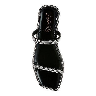 London Rag Fenta Diamante Women's Jelly Slide Sandals